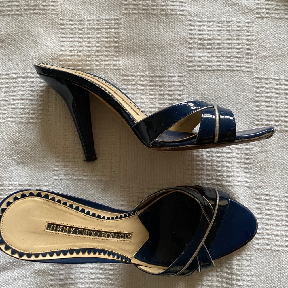 Jimmy Choo Boutique Navy Strap Sandals